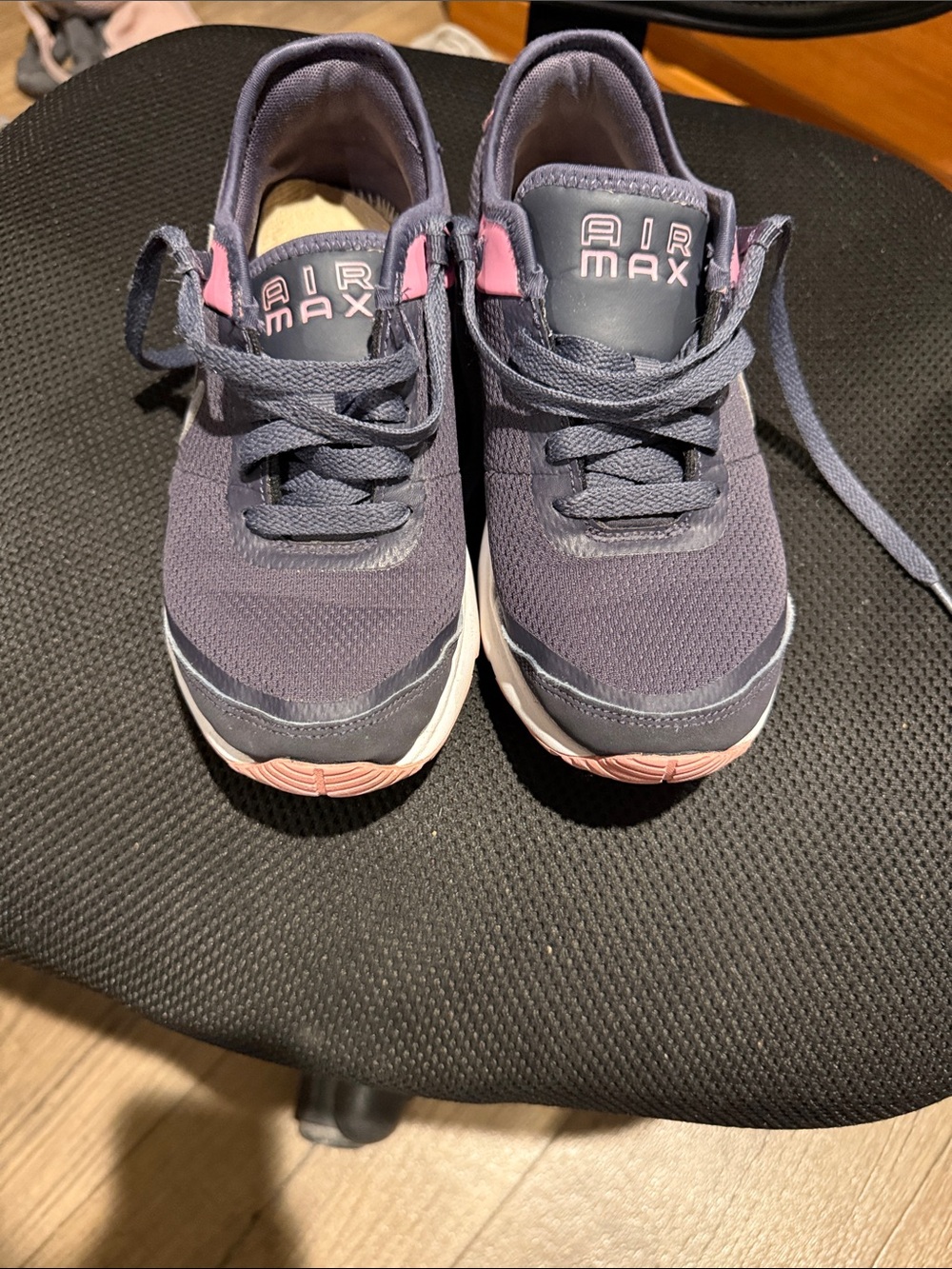 Nike Kids Navy and Pink Air Max Sneakers